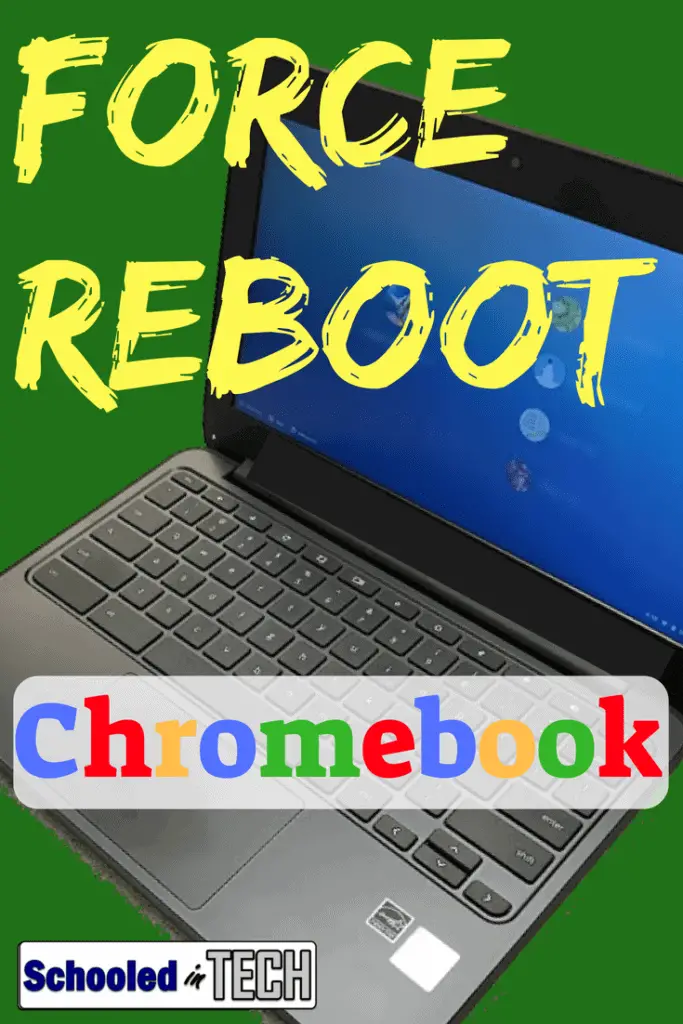 How To Force A Chromebook to Reboot. Sometimes a Chromebook freezes or nothing will show on the screen. This occasionally happens for students and teachers in schools. Here's how to make your Chromebook reset or reboot. #chromebook #google #laptop #teacher #student #school #techtip