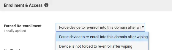 Chromebook Forced Enrollment