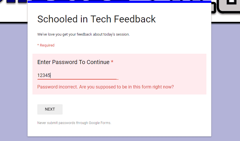 Password Protect Google Form