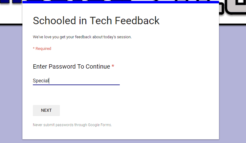 Password Protect Google Form