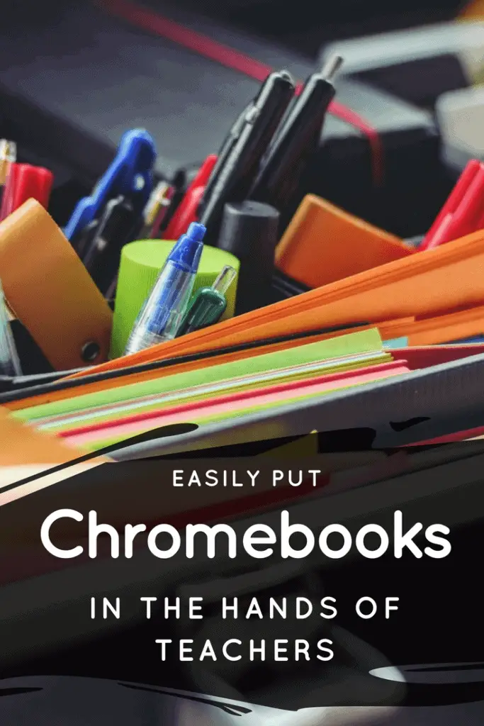 Here's a simple technology tip to allow your teachers to learn how easy Chromebook are to use and for them to gain experience using devices your students are already familiar with. #chromebook #teacher #school #edtech #k12