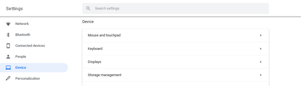 Chromebook Mouse and Touchpad Settings