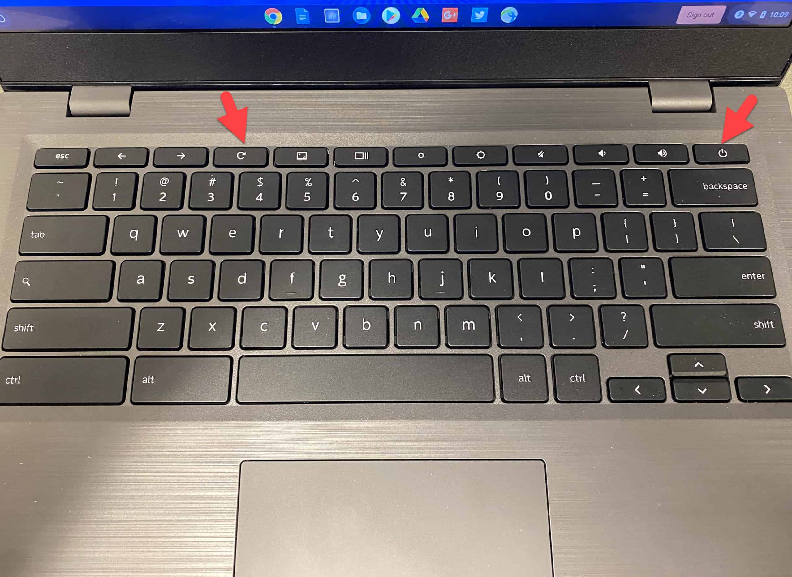 Force Chromebook Reboot