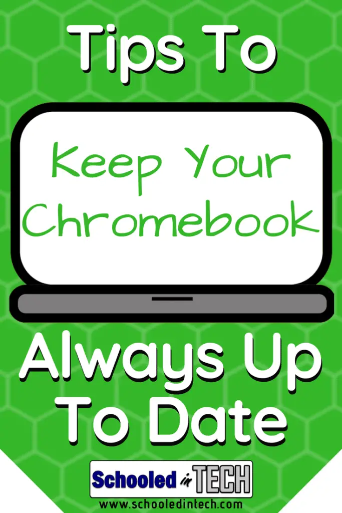 It is important for educational technology Chromebooks to have their Google Chrome OS operating system up to date. Chromebook tips to keep them update in the classroom. Teachers and Students can do these tricks. #chromebook #edtech #teacher