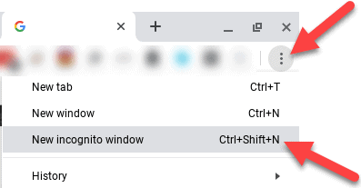 Open an Incognito window from within the Chrome browser.