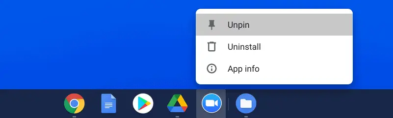 Unpin app